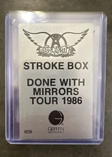 AEROSMITH 1986 Done With Mirrors Concert Tour Vintage Laminated Backstage Pass