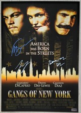Autograph Martin Scorsese , Daniel Day Lewis ,Leonardo DiCaprio 11x17 Poster