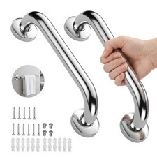 2 Pack Shower Grab Bar, Stainless Steel Bathroom 12 Inch, Silver