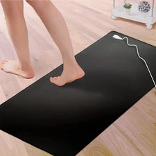 Grounding Mat for Sleeping, Carbon Leatherette Grounding Pad for Bed, Foot an...