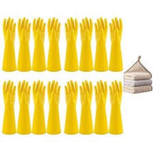 8 Pairs Reusable Household Cleaning Gloves, Rubber Kitchen Dishwashing Gloves...