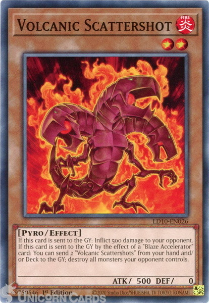LD10-EN026 Volcanic Scattershot :: Common 1st Edition Mint YuGiOh Card