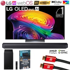 LG 65 inch OLED evo AI C6 4K Smart webOS TV (2026) w/ Soundbar +Subwoofer Bundle