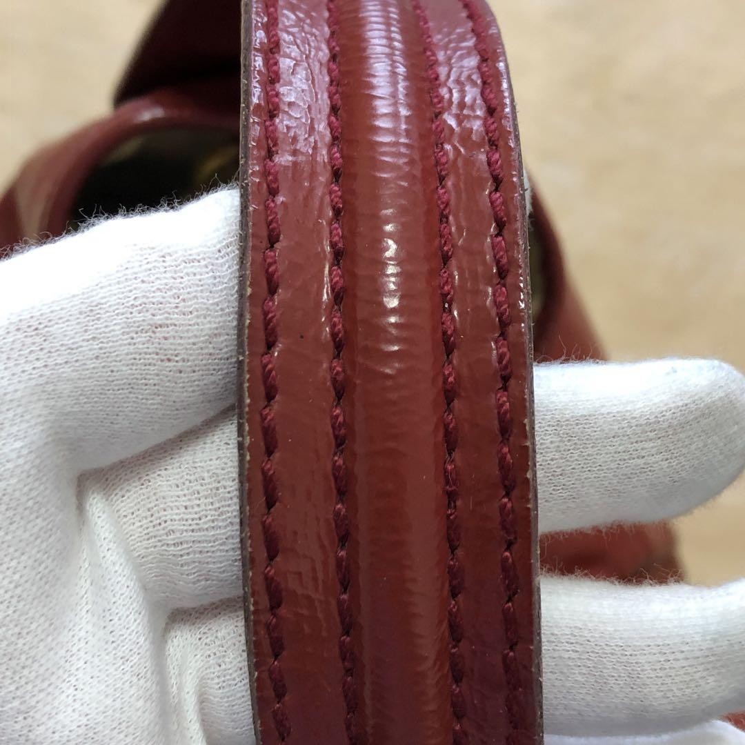 Borsa Saint Laurent Tote Bag Una Spalla Pelle Rossa Viaggio Festa