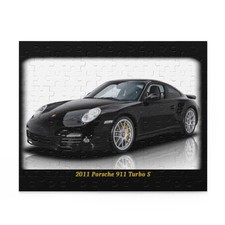 Iconic 2011 Porsche 911 Turbo S Jigsaw Puzzle 120 pcs   Sleek Black Sports