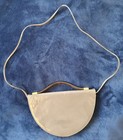 Vintage Bruno Magli Grey Leather Handbag Shoulder Crossbody Italy 
