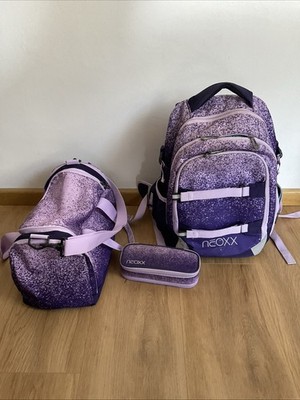 Neoxx Schulrucksack und Sporttasche Set Active Pro School Glitterally Perfekt