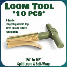 Lot of 10 Split Loom Tool Wire Insertion Installation T-Handle Puller Self-Wrap