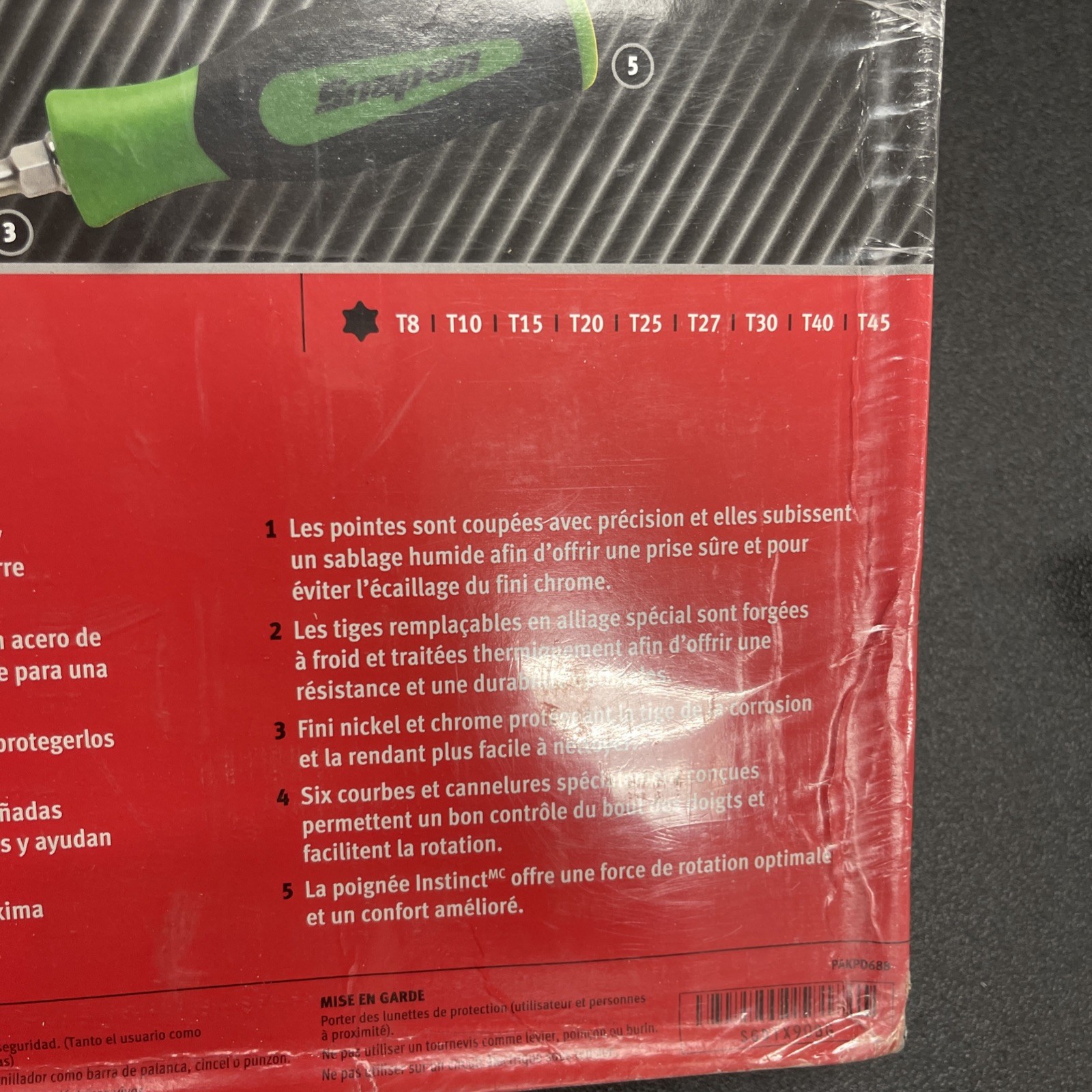 Snap-on Tools NEW 9pc GREEN Soft Grip T8 - T45 TORX Screwdriver Set ...