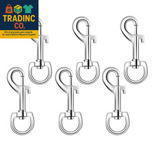 6 Pack Swivel Eye Bolt Snap Hooks for Pet Leash, Scuba Diving, Heavy Duty Clips,