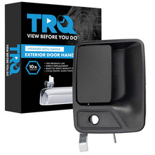 Trq Metal Reinforced Front Right Exterior Door Handle Black Black Textured