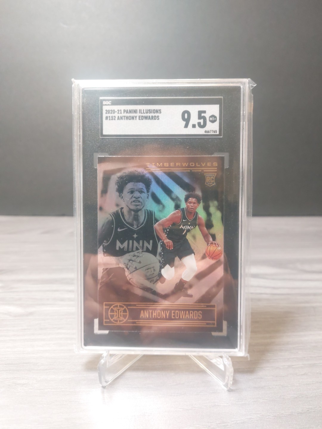 2020-21 Panini Illusions #152 RC Anthony Edwards #152 SGC 9.5 MT+ ROOKIE
