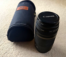 Canon EF 75-300mm f/4-5.6 II Zoom Telephoto Lens 58mm with Case