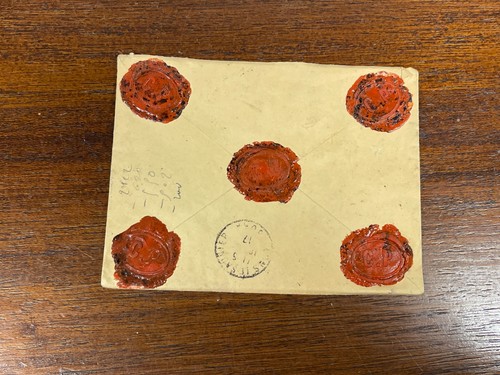 Ancienne Enveloppe avec 5 Cachets de Cire CP (10-45) - Photo 1 sur 3