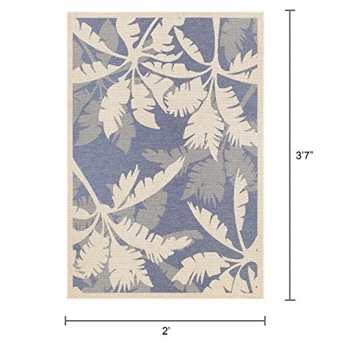  Monaco Coastal Flora Indoor/Outdoor Machine Made Area Rug, 2' x 3'7",  - Image 3 of 4
