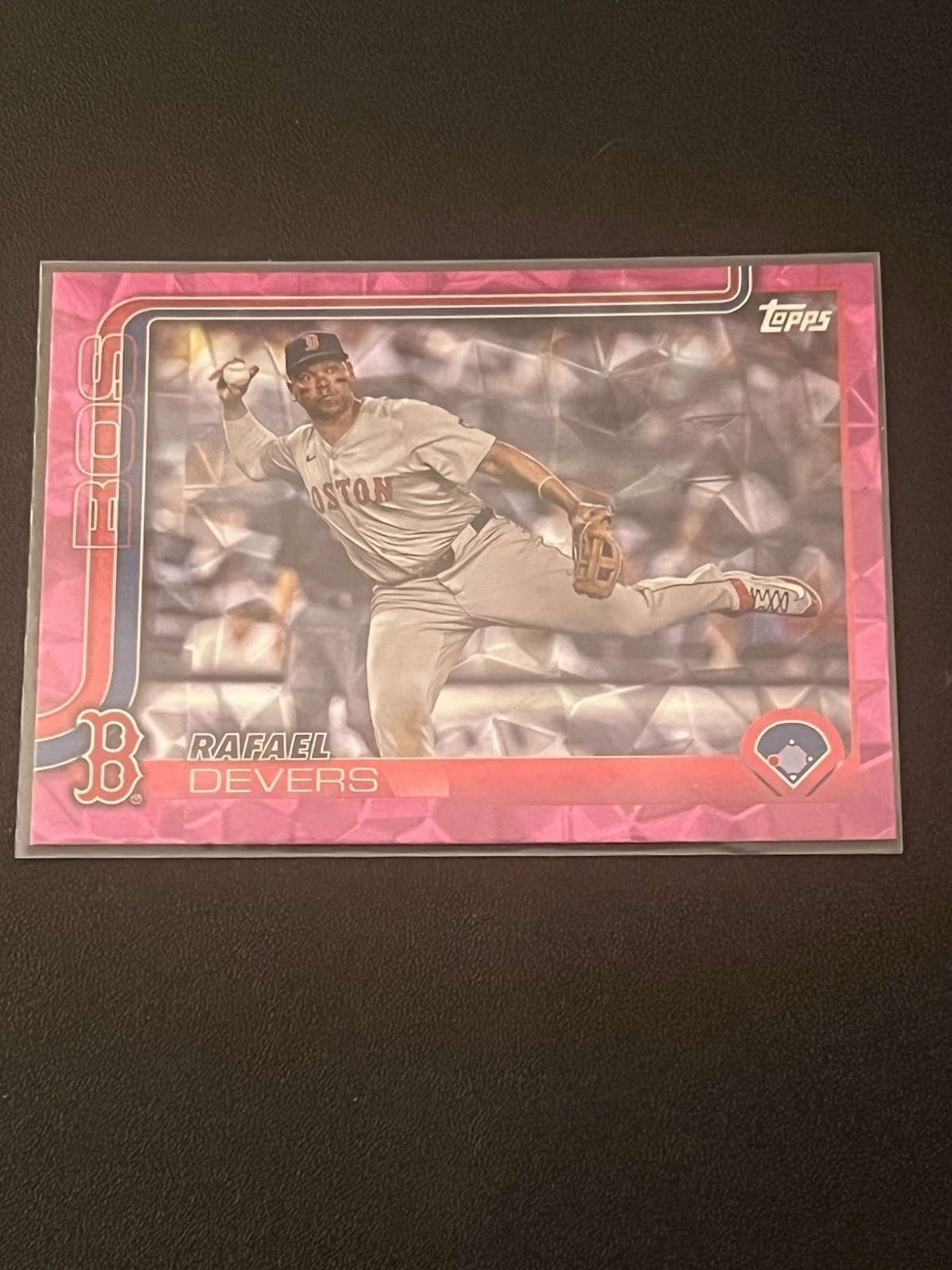 2025 Topps Series 1 RAFAEL DEVERS Pink Diamante Parallel Red Sox
