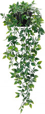 Artificial Hanging Plant Fake Potted Greenery Indoor Outdoor Shelf Decor