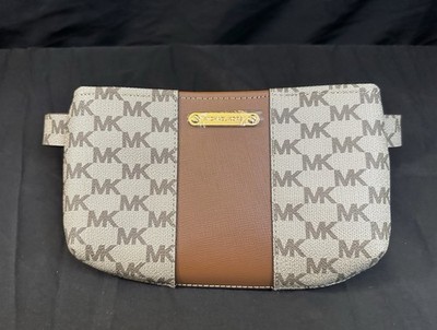 Michael Kors Brown Fanny Pack Belt Pouch Bag S/m MK Logo  display picture 1