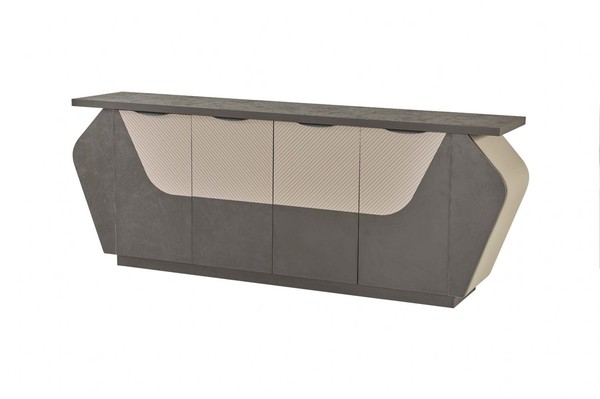 Arbeitszimmer Sideboard Aktenschrank Grau Zweifarbig Stauraum Modern-image