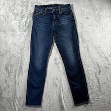 7 For All Mankind Jeans Womens 28 DOJO Ankle Skinny Dark Wash Raw Hem Stretch