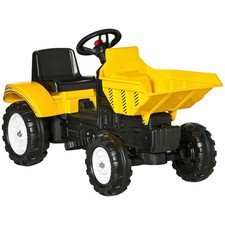 Kids Ride On Excavator Tractor with Bucket No Power Pedal Car for 3-6 Years