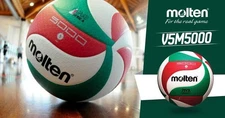 Molten V5M5000 Volleyball, Soft Touch, Indoor/Outdoor PU Microfiber Ball Size 5