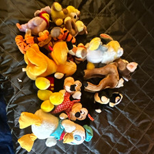 Walt Disney Characters Mickey Mouse Friends Vintage Plush Lot 1978 6-14 in