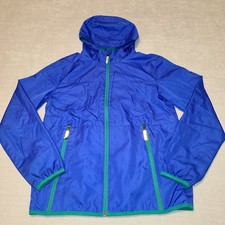 Champion Boys Blue Green Lightweight Hooded Windbreaker Jacket Size L 12-14