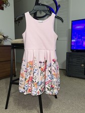 Girls Pink Flower Dress Size 6