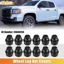 12pz Copridado Copricerchio M24x2.0 n.15646250 per Chevrolet C1500 C2500 Nero