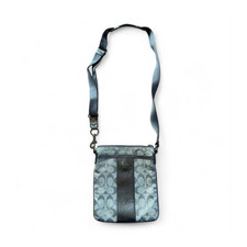 Coach Signature Swingpack Crossbody Bag Gray Small Zip Detachable Strap