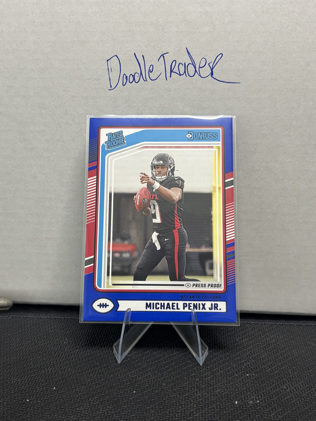 2024 Panini Donruss - Rated Rookie Michael Penix Jr. #308 Blue Press Proof (RC)