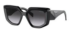 Prada PR 14ZS 1AB09S Black Plastic Fashion Sunglasses Grey Gradient Lens