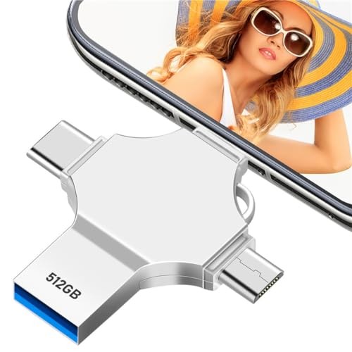 512GB AOIRHLA USB 3.0 Flash Drive High-Speed Silver Memory Stick