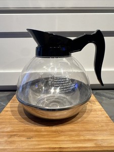 Winco 64 oz Coffee Decanter with Plastic stainless steel W/Black Handle CD64K