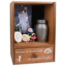 Pet Memorial Shadow Box Keepsake 9.25x13 Cat Memorial Gifts for Loss of Cat D...