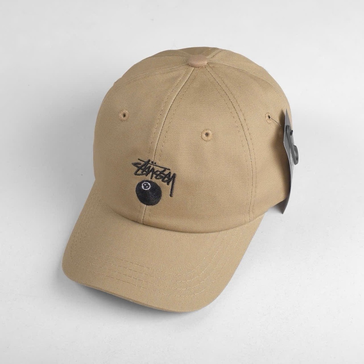Stussy 8 Ball Cap – Beige / Khaki Tan Dad Hat Streetwear