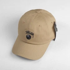 Stussy 8 Ball Cap – Beige / Khaki Tan Dad Hat Streetwear Adjustable