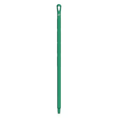 Vikan 29682 Color Coded Handle, 1 1/4 In Dia, Green, Polypropylene