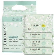 The Honest Company 100 Organic Cotton Dry Wipes  Hypoallergenic 192 Wipes