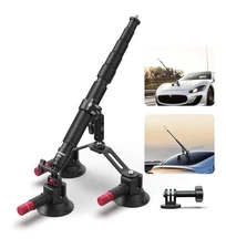 NEEWER 3-Suction Car Mount Kit w/ Pole, Quick Release for GoPro/Insta360, Camera