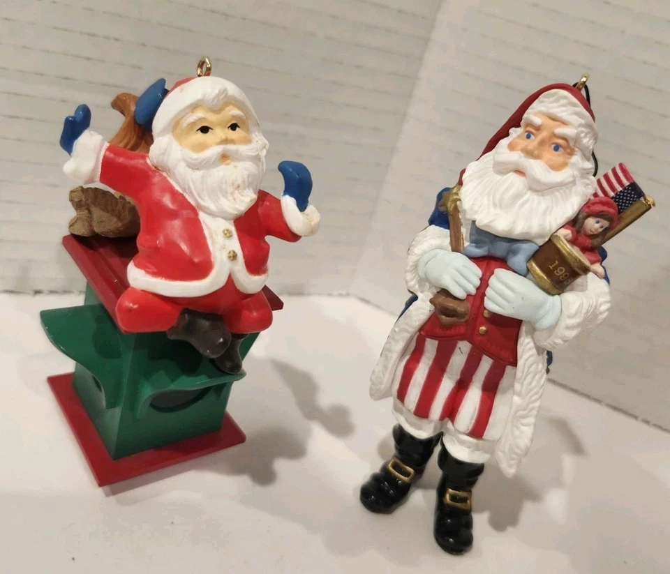 Lote de 10 enfeites de Natal vintage lembrança Hallmark - 8 caixas Papai Noel 🎅 - Imagem 4 de 4