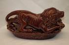 Lion Country Safari Ceramic Figurine Tip Tray 1960's Brown Dripware Art Pottery — photo 2