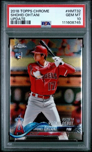 2018 Topps Chrome Update Shohei Ohtani Rookie #HMT32 PSA 10