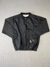 Rawlings Performance Dugout Pullover Mens L Black Pockets Mesh Lined Loose Fit