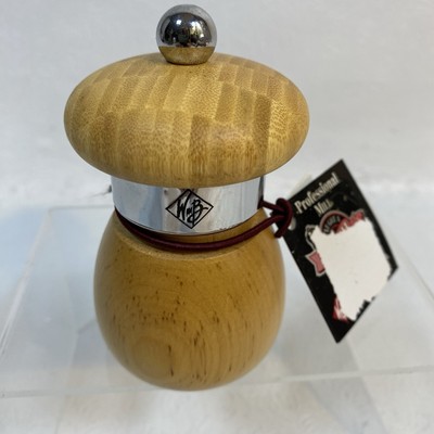 William Bounds Vintage Mini Mushroom Natural Wood Pepper Grinder Mill Retro USA