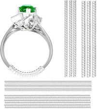 12 Pack Clear Ring Size Adjuster, 4 Sizes Sizer for Different Band... 