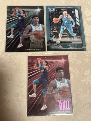 2020-21 Chronicles Lamelo Ball 3 card lot Charlotte Hornets 