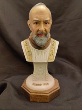 Vintage Father Padre Pio Statue Ornament Excellent Condition 6.25" Tall Catholic