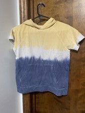 Boys Short Sleeved Hooded Sweatshirt - Size L 10-12 